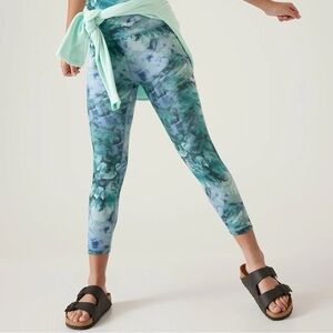 Athleta Girl High Rise Printed Chit Chat Capri